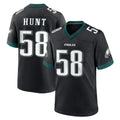 P.Eagles #58 Jalyx Hunt Player Black Game Home Edoa Stitched Jerseys
