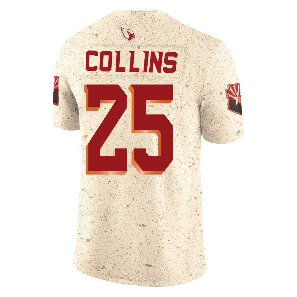 A.Cardinals #25 Zaven Collins Player Cream Rivalries Collection Vapor Limited Home Game Edoa Stitched Jerseys