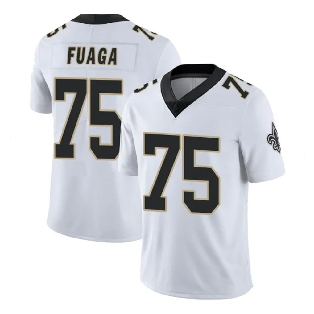 NO.Saints #75 Taliese Fuaga Player White Limited Vapor Untouchable Home Game Edoa Stitched Jerseys