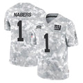 NY.Giants #1 Malik Nabers Player Arctic Camo Salute To Service Limited Game Edoa Stitched Jerseys