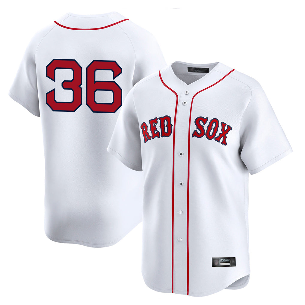 B.Red Sox #36 Triston Casas Player White Limited Home Game Edoa Stitched Jerseys