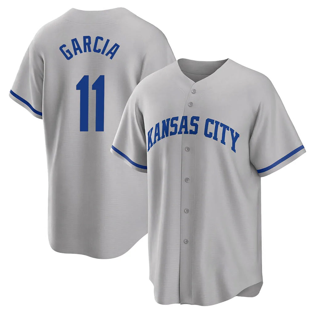 KC.Royals #11 Maikel Garcia Player Gray Game Home Edoa Stitched Jerseys
