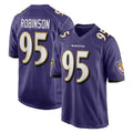 B.Ravens #95 Tavius Robinson Player Purple Home Game Edoa Stitched Jerseys