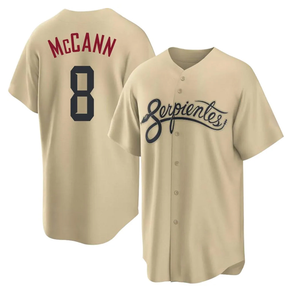 A.Diamondbacks #8 James McCann Player Tan City Connect Home Game Edoa Stitched Jerseys