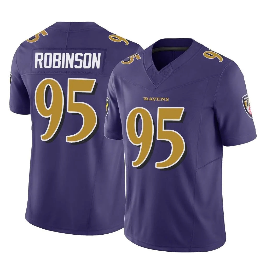 B.Ravens #95 Tavius Robinson Player Purple Vapor F.U.S.E. Limited Edoa Stitched Jerseys