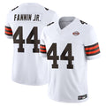 C.Browns #44 Harold Fannin Jr. Player White Vapor F.U.S.E. Limited Home Game Edoa Stitched Jerseys