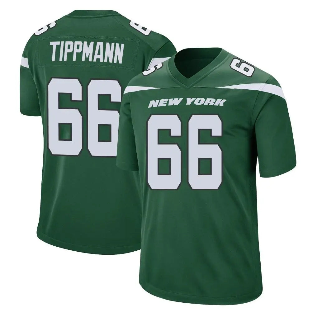 NY.Jets #66 Joe Tippmann Player Green Home Game Edoa Stitched Jerseys