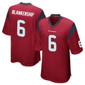 H.Texans #6 Reed Blankenship Player Red Home Game Edoa Stitched Jerseys