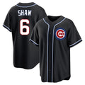 C.Cubs #6 Matt Shaw Player Black Fashion Out Game Edoa Stitched Jerseys