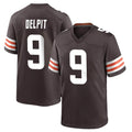 C.Browns #9 Grant Delpit Player Brown Home Game Edoa Stitched Jerseys