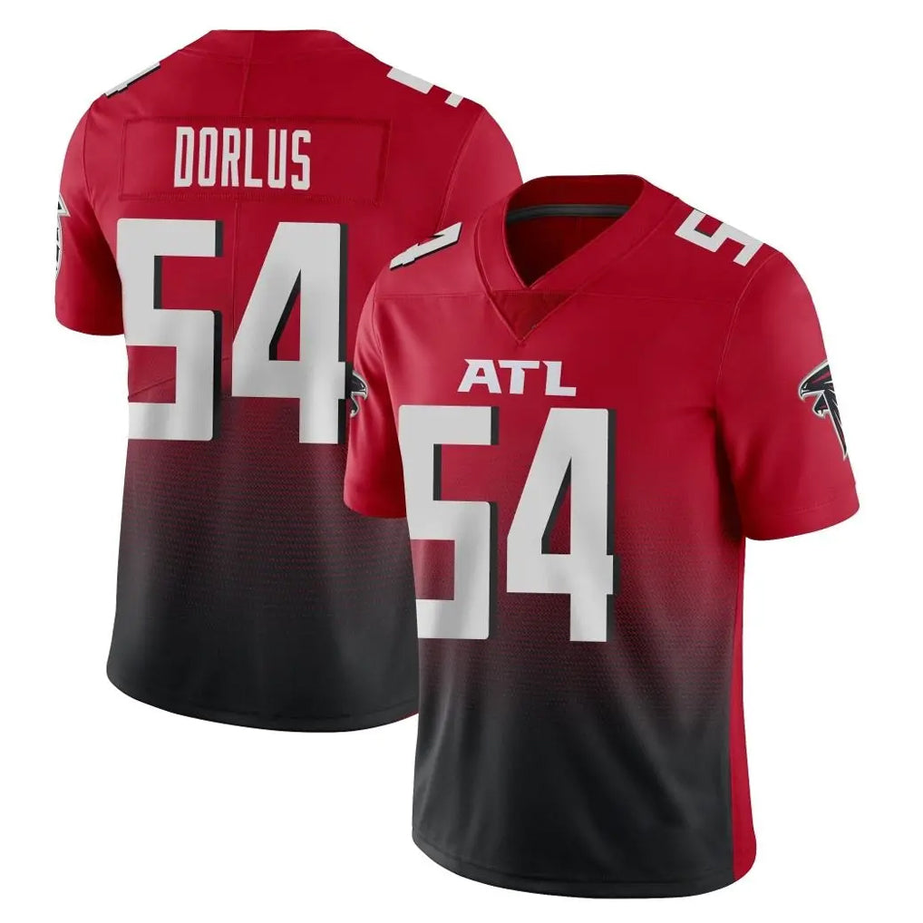 A.Falcons #54 Brandon Dorlus Player Red Vapor Untouchable Limited Home Game Edoa Stitched Jerseys