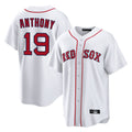 B.Red Sox #19 Roman Anthony Player White Home Game Edoa Stitched Jerseys