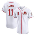 C.Reds #11 Barry Larkin Player White Limited Elite Home Edoa Stitched Jerseys
