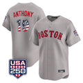 B.Red Sox #19 Roman Anthony Player Gray Road USA 250 Fourth of July Limited Home Game Edoa Stitched Jerseys