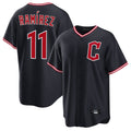 C.Guardians #11 Jose Ramirez Player Navy Home Game Edoa Stitched Jerseys