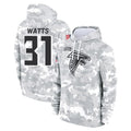 A.Falcons #31 Xavier Watts Player Camo Arctic Salute to Service Hoodies Limited Edoa Stitched Jerseys