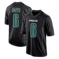 P.Eagles #6 DeVonta Smith Player Carbon Black Fashion Home Game Edoa Stitched Jerseys