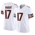 C.Bears #17 Tyson Bagent Player White Vapor F.U.S.E. Limited Home Game Edoa Stitched Jerseys