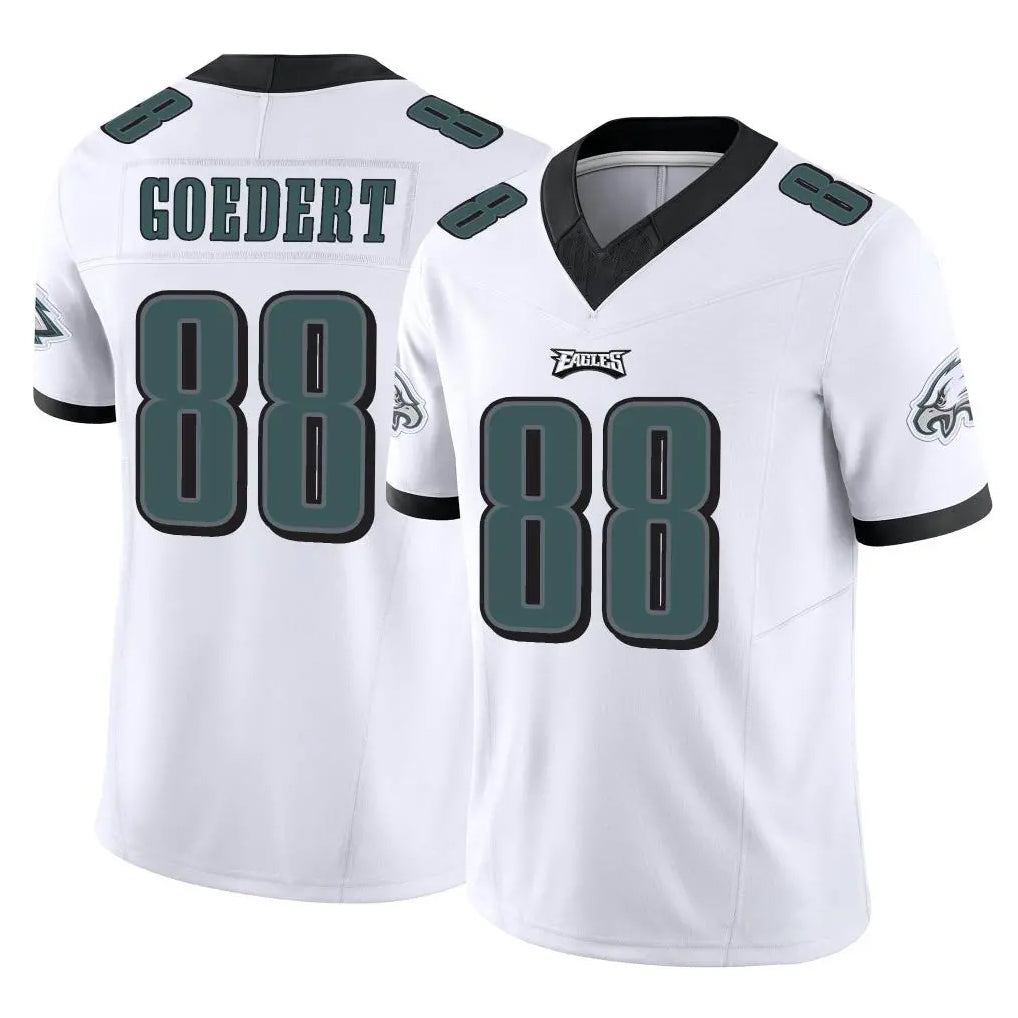P.Eagles #88 Dallas Goedert Player White Limited Vapor F.U.S.E. Home Game Edoa Stitched Jerseys