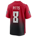 A.Falcons #8 Kyle Pitts Sr. Player Red Home Game Edoa Stitched Jerseys