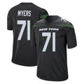 NY.Jets #71 Josh Myers Player Stealth Black Home Game Edoa Stitched Jerseys