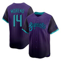A.Diamondbacks #14 Gabriel Moreno Player Purple City Connect Limited Home Game Edoa Stitched Jerseys