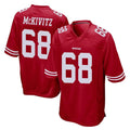 SF.49ers #68 Colton McKivitz Player Red Home Game Edoa Stitched Jerseys
