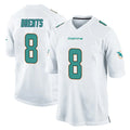 M.Dolphins #8 JuJu Brents Player White Home Game Edoa Stitched Jerseys