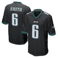 P.Eagles #6 DeVonta Smith Player Black Home Game Edoa Stitched Jerseys