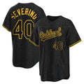 Athletics #40 Luis Severino Player Black Snake Skin City Home Game Edoa Stitched Jerseys