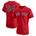 B.Red Sox #34 David Ortiz Player Red Limited Elite Home Game Edoa Stitched Jerseys