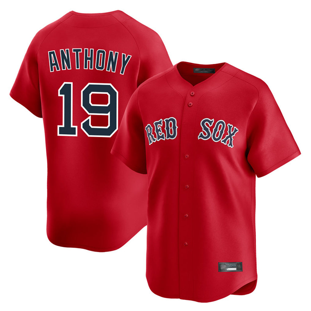 B.Red Sox #19 Roman Anthony Player Red Limited Home Game Edoa Stitched Jerseys