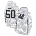 C.Panthers #50 Robert Hunt Player Arctic Camo Salute to Service Pullover Hoodies Limited Game Edoa Stitched Jerseys