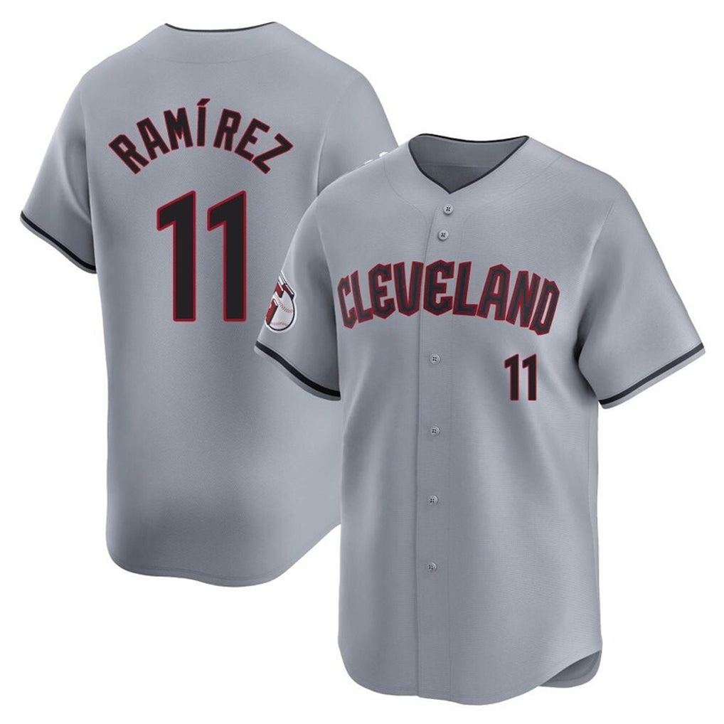 C.Guardians #11 Jose Ramirez Player Gray Road Limited Home Edoa Stitched Jerseys