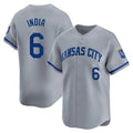 KC.Royals #6 Jonathan India Player Gray Limited Home Edoa Stitched Jerseys