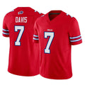 B.Bills #7 Ray Davis Player Red Vapor F.U.S.E. Limited Edoa Stitched Jerseys