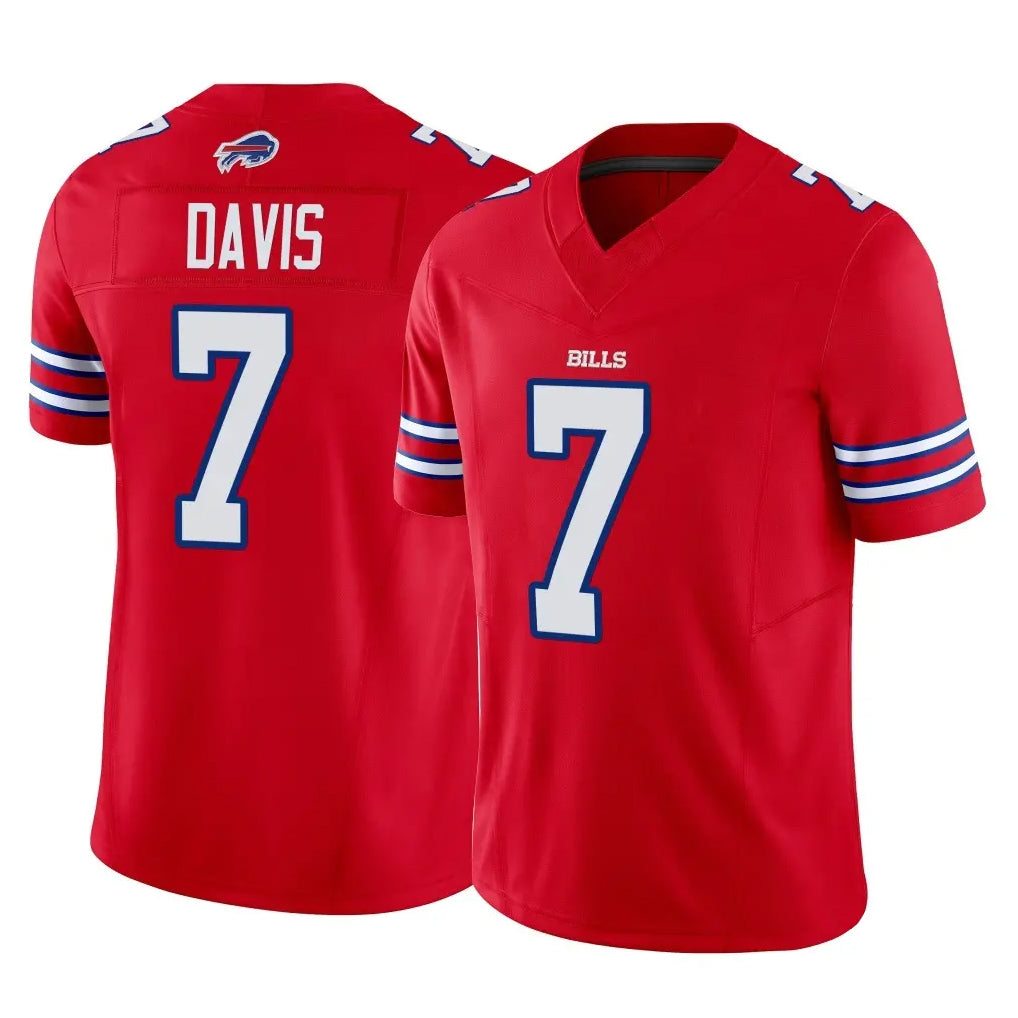 B.Bills #7 Ray Davis Player Red Vapor F.U.S.E. Limited Edoa Stitched Jerseys