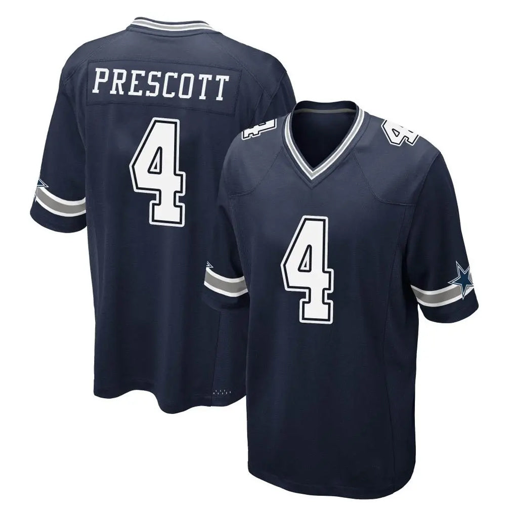 D.Cowboys #4 Dak Prescott Player Navy Home Game Edoa Stitched Jerseys