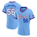 A.Braves #56 Spencer Schwellenbach Player Powder Blue 2026 City Connect T-shirt Limited Elite Home Game Edoa Stitched Jerseys