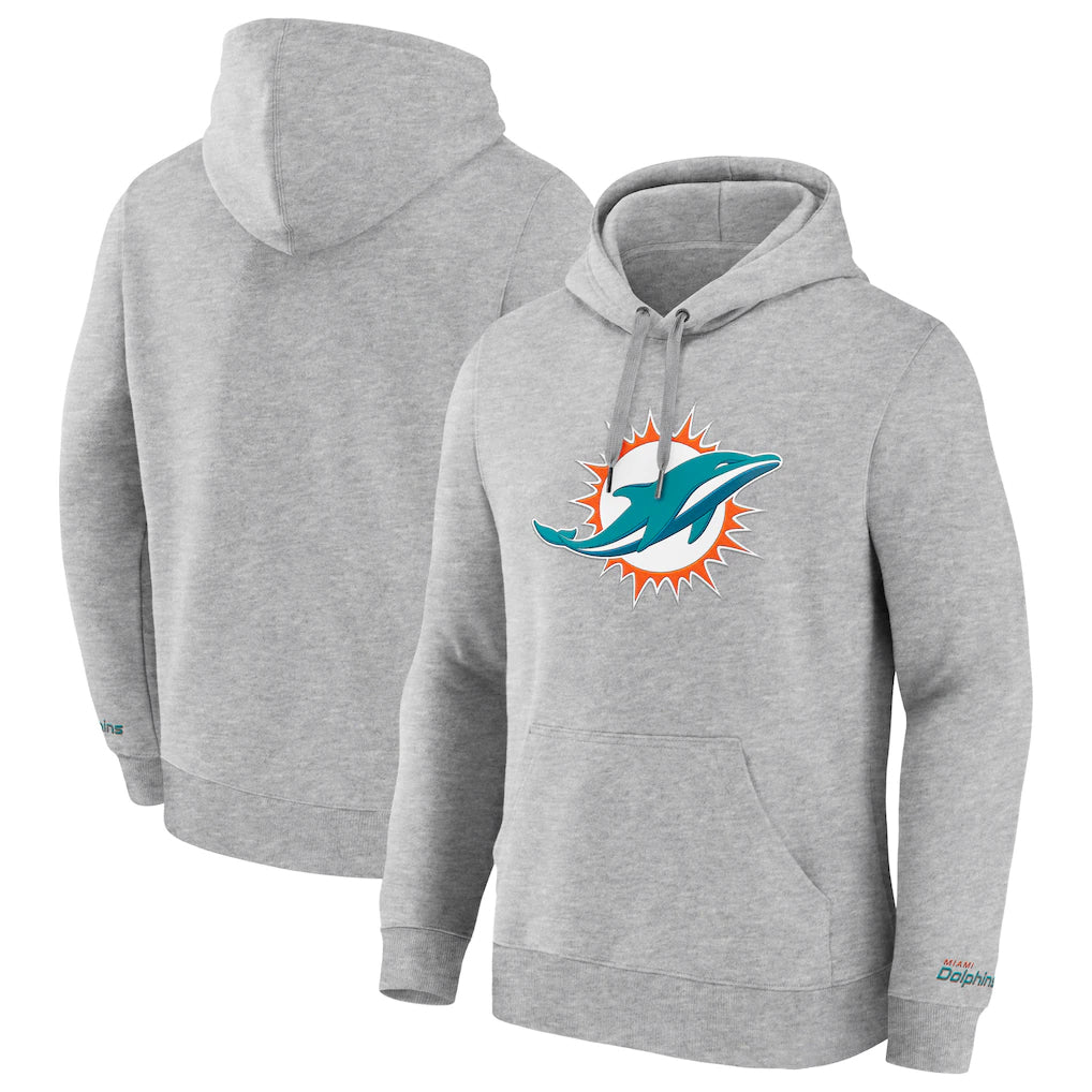 M.Dolphins ## Dolphins Blank Player Gray LOGO Pullover Hoodies Limited Edoa Stitched Jerseys