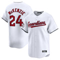 C.Guardians #24 Triston McKenzie Player White Limited Home Edoa Stitched Jerseys