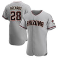 A.Diamondbacks #28 Nolan Arenado Player Gray Road Limited Elite Home Game Edoa Stitched Jerseys