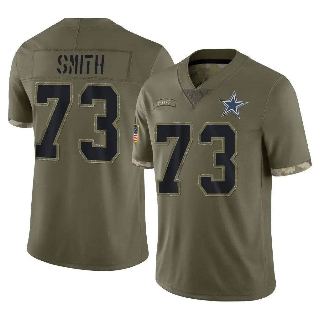 D.Cowboys #73 Tyler Smith Player Olive Salute to Service Limited Game Edoa Stitched Jerseys
