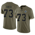 D.Cowboys #73 Tyler Smith Player Olive Salute to Service Limited Game Edoa Stitched Jerseys