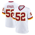 W.Commanders #52 Sonny Styles Player White Home Game Edoa Stitched Jerseys