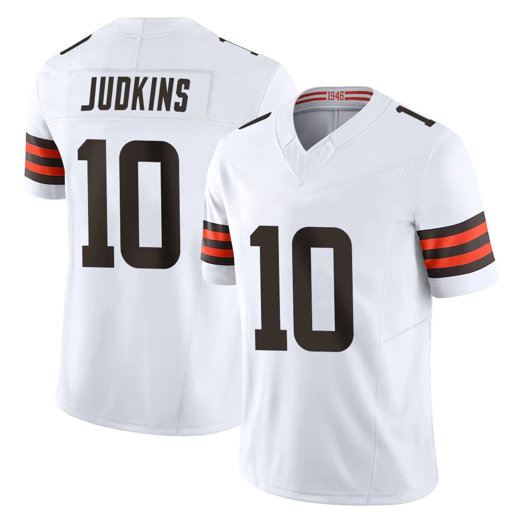 C.Browns #10 Quinshon Judkins Player White Vapor F.U.S.E. Limited Home Game Edoa Stitched Jerseys