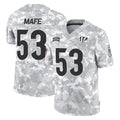 C.Bengals #53 Boye Mafe Player Arctic Camo Salute to Service Limited Edoa Stitched Jerseys