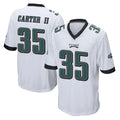 P.Eagles #35 Michael Carter II Player White Home Game Edoa Stitched Jerseys