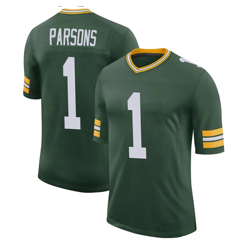 GB.Packers #1 Micah Parsons Player Green Limited Classic Home Game Edoa Stitched Jerseys