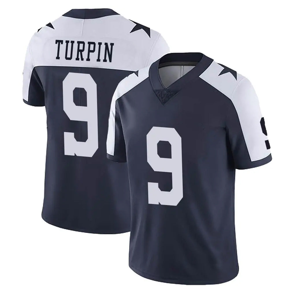 D.Cowboys #9 KaVontae Turpin Player Navy-White Limited Alternate Vapor Untouchable Home Game Edoa Stitched Jerseys